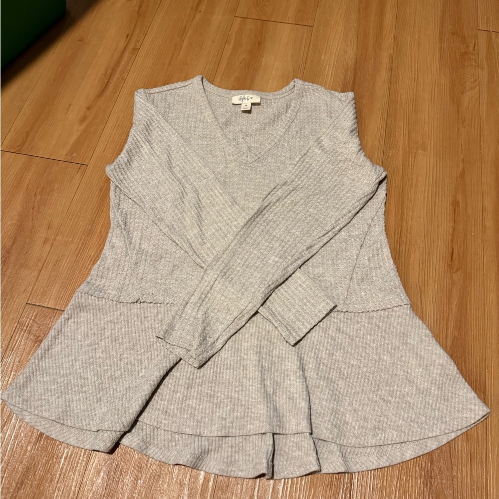 Style & Co. Tan Long Sleeve Top
